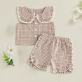 thumbnail image 2 of UAYOTSE 9 Month Baby Girl Clothes Summer Baby Girl Clothes Toddler Summer Clothes Outfits Top Shirt Cute Shorts Set,Sizes 12-18 Months, 2 of 4