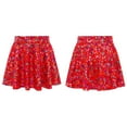 thumbnail image 1 of Rswnyirn Jupe Évasée de Trottinette Athlétique pour Filles Enfants Mini Skorts Robe de Danse Ballet Costumes de Cheerleading Rouge TTP, 1 of 7