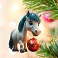 thumbnail image 3 of Diceymbol Horse Keychain, Hanging Charm Accessory for Purse, Bag and Backpacks Pony Key Chain for Women Christmas Tree Ornament Pony Pendant Children's Christmas Gifts, 3 of 7