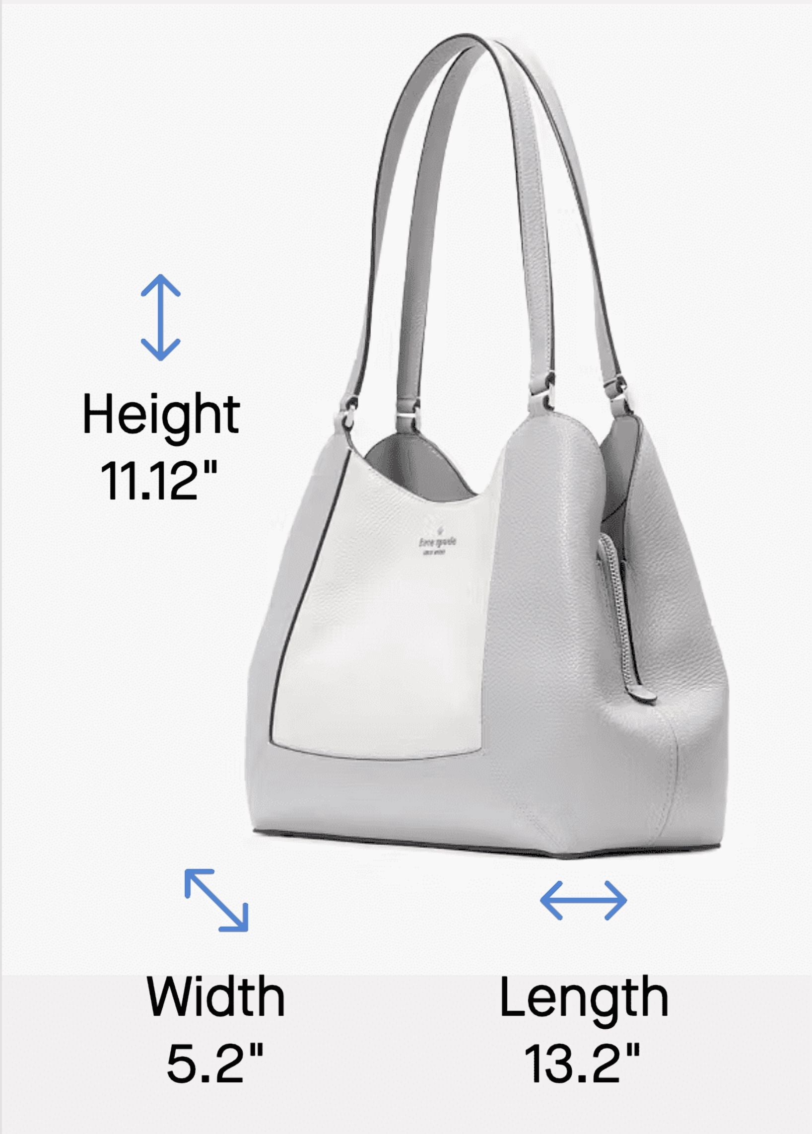 Kate Spade New York Lena Colorblock Large Triple Compartment Shoulder Bag KH439 – Pebbled Leather Tote with Zip & Snap Closure