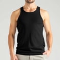 thumbnail image 2 of Waffle Knit Tank Tops Men Lightweight Breathable Crewneck Sleeveless Shirt Athletic Running Gym Tanks, 2 of 5