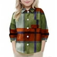 thumbnail image 6 of DxhmoneyHX Baby Boy Clothes Dressy Casual Collared Going Out Tops Fall Outfits&nbsp;Fashion Long Sleeve Button Down Plaid Shirts with Pocket Size 6 Months, 6 of 9