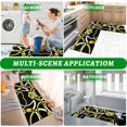 thumbnail image 5 of Modern Abstract Art Kitchen Mats for Floor Cushioned Anti Fatigue 2 Piece Set Kitchen Runner Rugs Non Skid Washable Geometric Circle Black Yellow Doormat for Kitchen Bathroom Bedroom Decor, 5 of 7