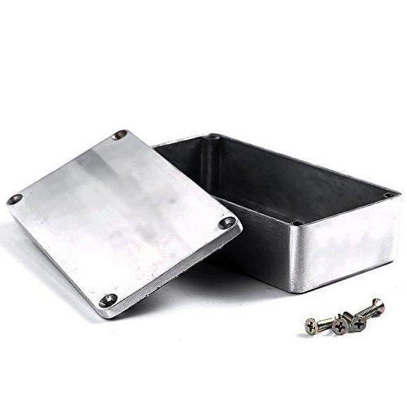 ESUPPORT 1590B 115x65x35mm Boîtier en Métal Aluminium avec Pédale d'Effet Guitare