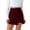 *Wine, variant on ClodeEU Women's Mini Asymmetrical Skirt with Shorts Underneath,Split Hem and Wrap Front Skort Black,Womens Plus XXL
