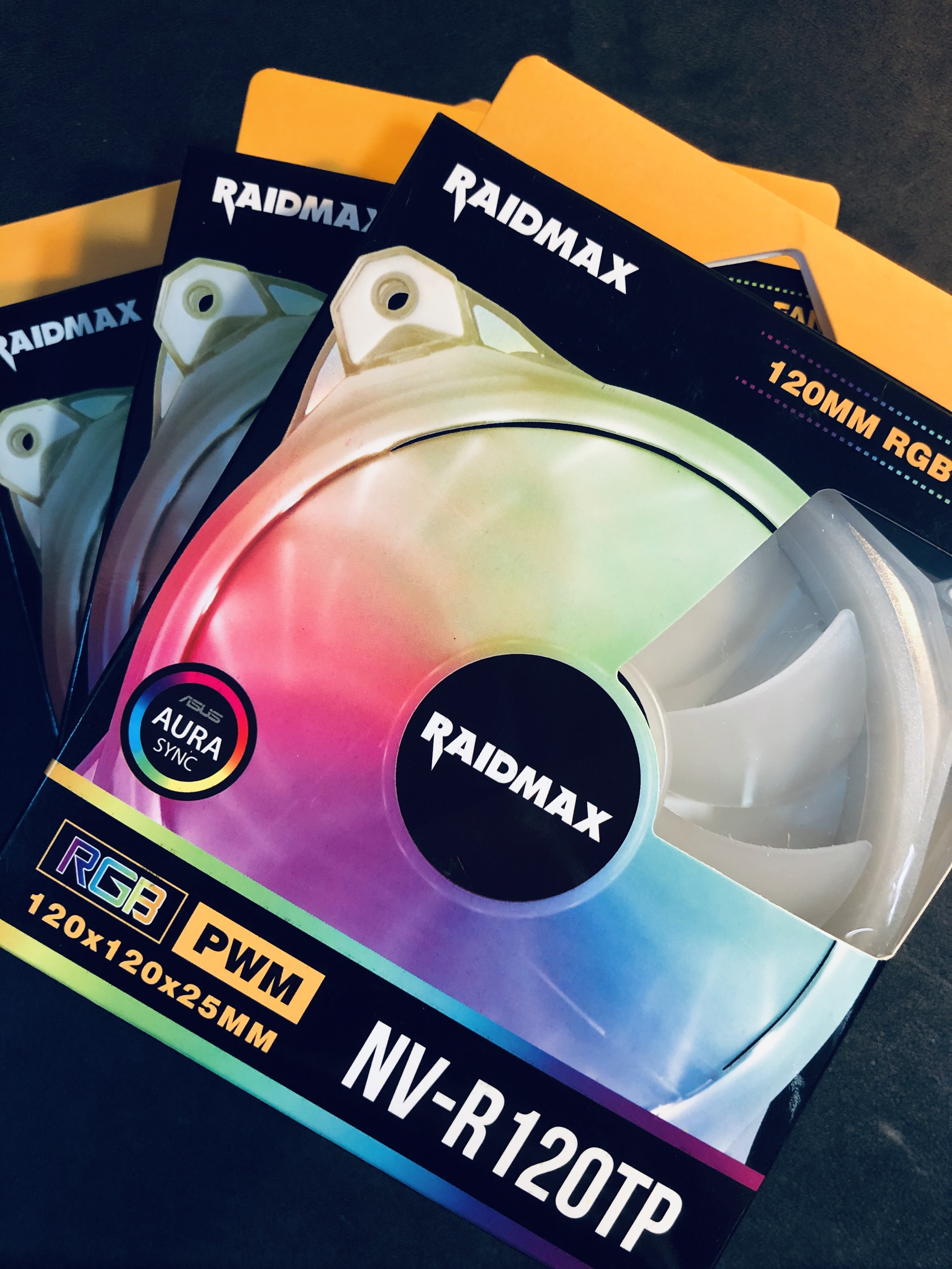 Raidmax NVR120TP x3 Individual Pack PWM High Quality Airflow MSI AURA