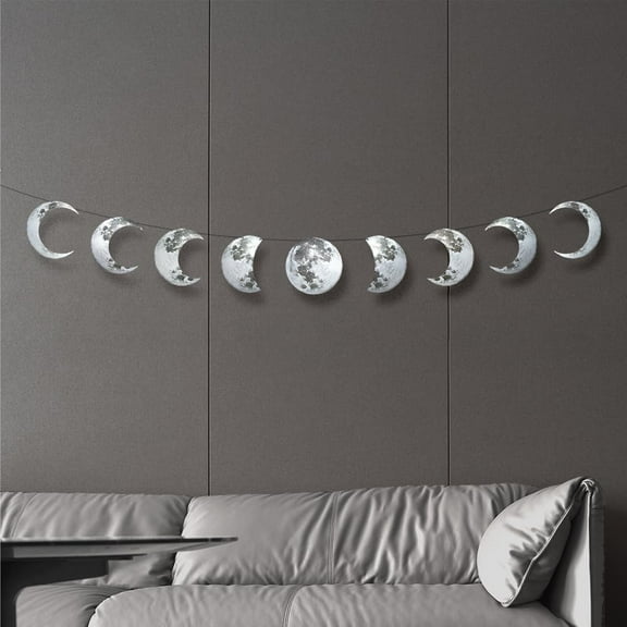 Cheerland Moon Decor Wall Hanging 9 Moon Phases Boho Aesthetic Room Decor Bohemian