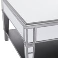 thumbnail image 4 of 29" Silver Mirrored Glass Square Coffee Table, 4 of 8