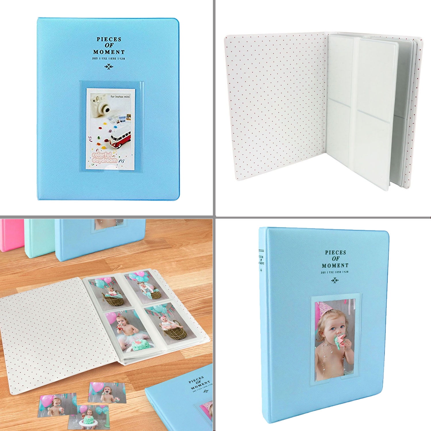  Hiwhy Mini Polaroid Photo Album 2x3 Inch 240 Pockets Photo Book  for Fujifilm Instax Mini Camera DIY Collector with 30 Removal Inner Pages,  Pink : Home & Kitchen
