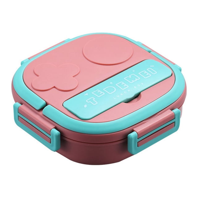Fiambrera portátil Toystoory acero inoxidable Rosa 2 compartimentos