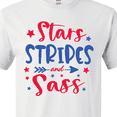 thumbnail image 4 of Inktastic 4th of July Stars Stripes and Sass Blue and Red Stars T-Shirt, 4 of 5