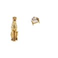 thumbnail image 1 of Figura de , escultura de animal dorada, adorno de resina para escritorio, sofá moderno, marco de madera, accesorio para casa de muñecas, adecu, 1 of 8