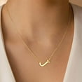 thumbnail image 5 of IEFSHINY Gold Initial Necklaces for Women, 14K Gold Plated Dainty Simple Cute Initial Personalized Monogram Pendant Necklace Jewelry for Women Gifts, 5 of 6