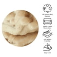 thumbnail image 5 of Fluffy Flannel Bed Blanket, Warm and Fuzzy Plush Stripes Throw Blanket, 60 x 80 inches, Camel, 5 of 7