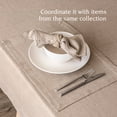 thumbnail image 3 of over&back 100%-Linen Woven Tablecloth - Colorful Dining Room Table Cover - Mitered Corner Hems - Machine Washable - Kitchen and Home Decor - Taupe - 70x90, 3 of 9