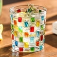 thumbnail image 4 of Vaso de whisky de cristal colorido | Diseño tridimensional pintado a mano | Cristal engrosado sin plomo | Agarre cómodo | Ideal para whisky, escocés, bourbon, licor | Vaso Individual | Uso en el, 4 of 5
