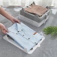 thumbnail image 4 of Mosey Folding Clothes Board with Handle Stackable Hollow Space-saving Multi-functional Shirt Pants Clothing Organizer Tray Holder Home Supplies, 4 of 8