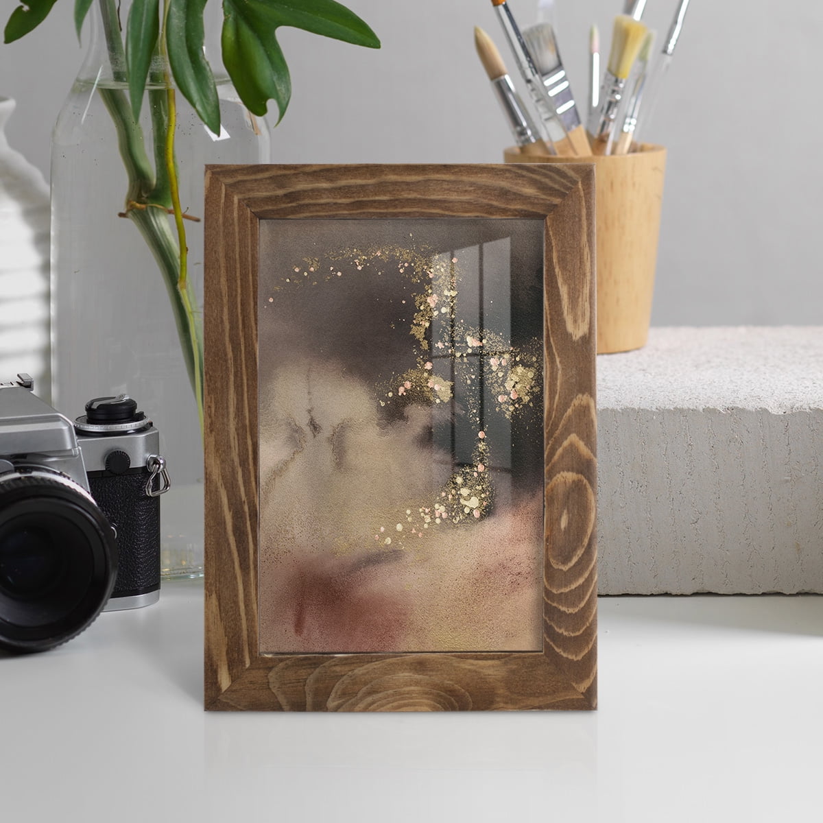 UA UK Mountain Seasons II - Framed Print w/glass - Walnut