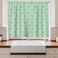 thumbnail image 2 of Ambesonne Mint Kitchen Curtains, Circles Vintage Pastel, 55"x45", Mint and Pale Green, 2 of 3