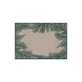 thumbnail image 2 of World Rug Gallery Tropical Floral Palm Leaves Textured Flat Weave Indoor/Outdoor Door Mat - GREEN 2'x3', 2 of 8
