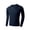 Navy, variant on Turilly Mens Long Sleeve T-Shirt Solid Crew Neck Long Sleeve Basic Tee Smooth Stretchy Fabric Everyday Wear Casual Shirt