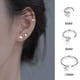 thumbnail image 4 of Pendientes de plata de ley S999 con circonitas de cuatro garras, sencillos y compactos, luminosos, elegantes y de alta calidad, para mujer, 4 of 6