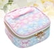 thumbnail image 4 of Bolsa de almacenamiento de servilleta sanitaria bordada de malla Bolsa cuadrada cosmética con cremallera para viajes al aire libre y oficina (rosa degradado), 4 of 6