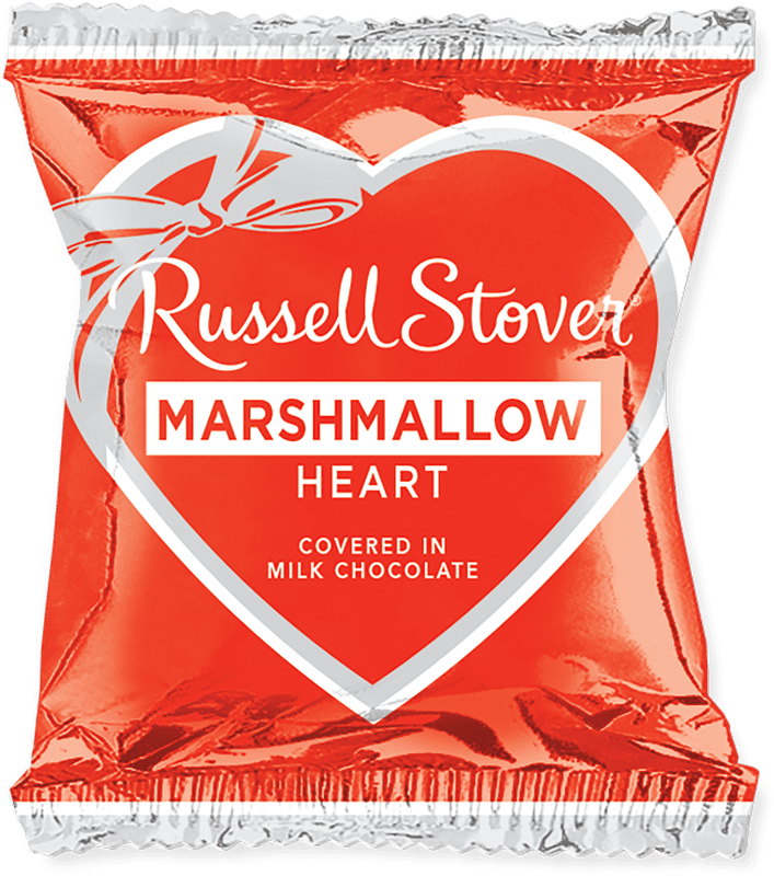 Russell Stover Marshmallow Heart Covered in Milk Chocolate, 1 Oz