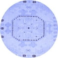 thumbnail image 1 of Ahgly Company Indoor Round Abstract Blue Modern Area Rugs, 6' Round, 1 of 4