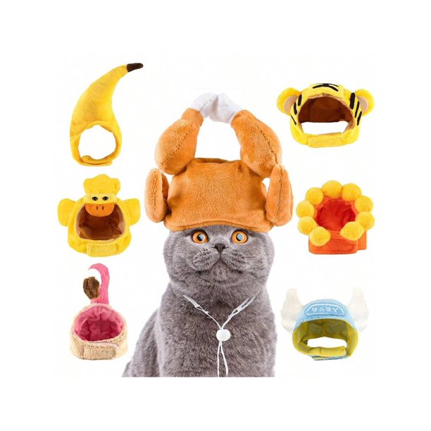 1pc Pet Sunflower Hat/Dog Cat Banana Hair Accessory/Tiger Headgear