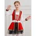 thumbnail image 2 of Sywiyi Costume Oktoberfest pour Filles Robe Traditionnelle Allemande Bavarois Dirndl Robe de Fête Dansante Rouge 6, 2 of 7