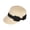 Beige, variant on Straw Hat Wide Black Ribbon Bow Dome Flat Brim Baseball Hat Lightweight Breathable Sun Protection Hat