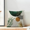 thumbnail image 2 of Boho Pillow Covers 18x18 Set of 2 Green Gold Throw Pillow Covers Outdoor Decorations Mid Century Bohemian Style Tropical Leaves Pillowcase Farmhouse Decorative Cushion Case for Home Couch, 2 of 6