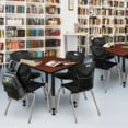 thumbnail image 2 of Regency Kee 30" Square Height Adjustable Classroom Table - Cherry, 2 of 5