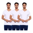 thumbnail image 1 of Paquete De 3 Playeras Alfani Blancas Cuello V Para Hombre, 1 of 7