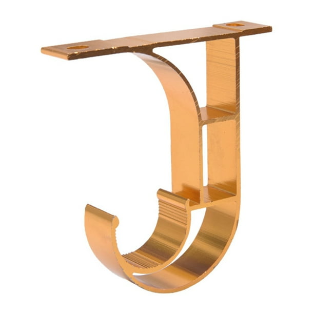 2 Pcs Curtain Rod Holder Ceiling Installation Dry Bracket For Diameter Under 5cm Gold Com 2 Pcs Curtain Rod Holder Ceiling, Wood Curtain Rod Holders 2