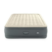 Intex 18-Inch Queen Air Mattress with Built In Pump, Elevated Inflatable PremAire II Bed