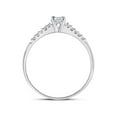 thumbnail image 3 of FB Jewels 10kt White Gold Womens Round Diamond Solitaire Promise Bridal Ring 1/8 Cttw, 3 of 4