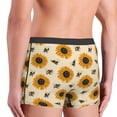 thumbnail image 3 of KLL Sunflowers And Bee Men's Cotton Boxer Briefs Underwear-Medium, 3 of 8