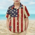 thumbnail image 2 of Chandail à Manches Courtes Imprimé pour Enfants pour la Fête de l'Indépendance, Col Rond, Mélange de Polyester, Lavable à la Main, Tenue Décontractée, Prêt pour Séance Photo, 2 of 9