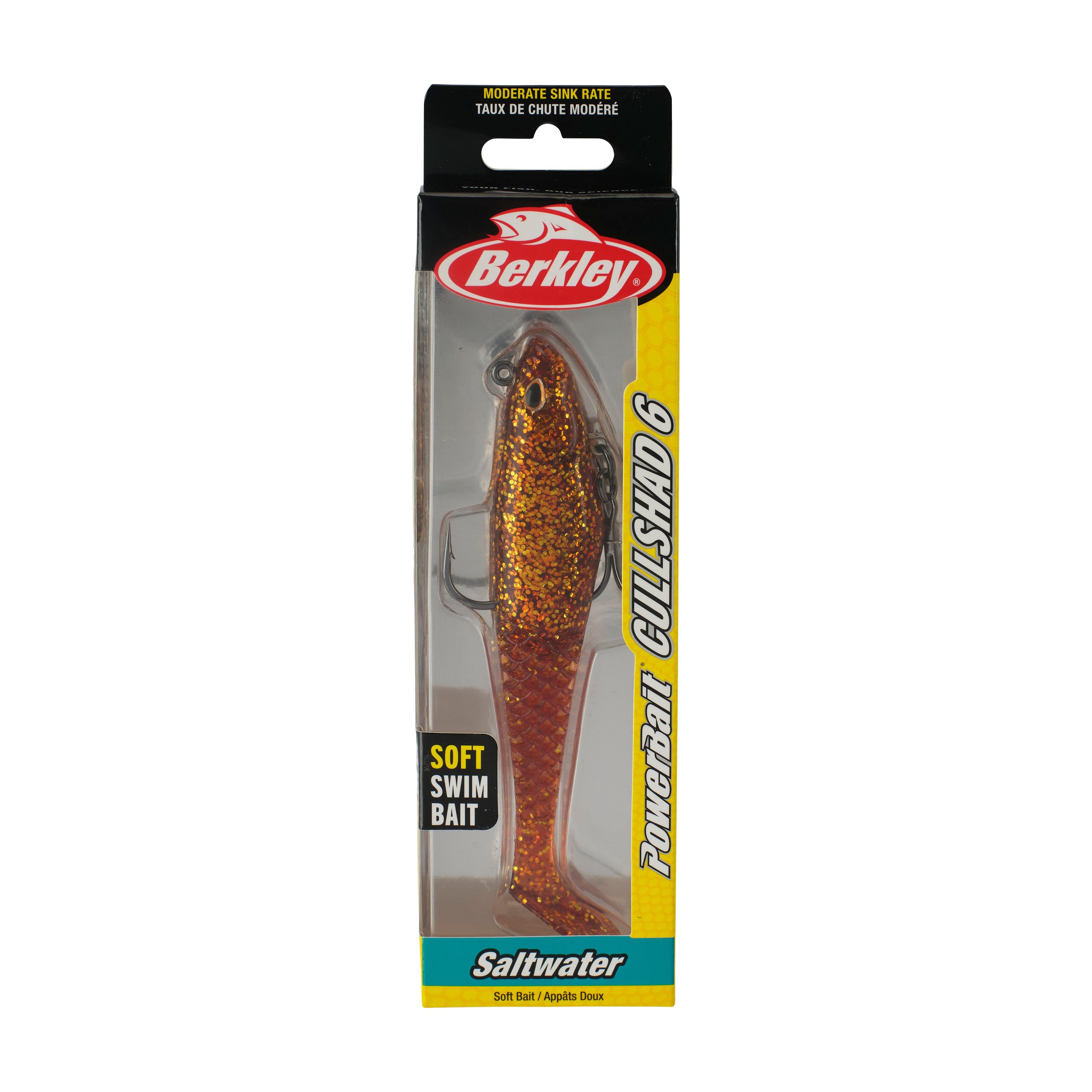 Berkley PowerBait® Saltwater Pre-Rigged Cullshad, 6 in, Root Beer Gold