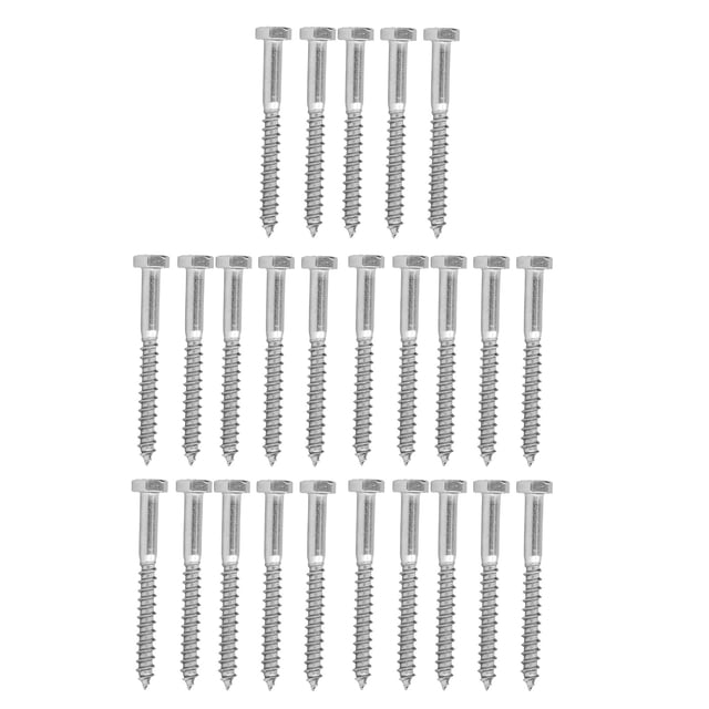 304 Stainless Steel Half Thread Bolt Wood Hex Lag Screws Self Tapping Wood Coach ScrewM6x60MM