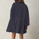 thumbnail image 4 of Vestido de dos piezas para mujer vestido corto de gran tamaño lindo traje de vacaciones de retales, 4 of 6