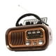 thumbnail image 4 of Radio portatil,Radio Portatil Retro Altavoz AM FM SW 3 Bandas,Soporte de radio Tarjeta TF Radio con batería USB,Regalos recargables del altavoz de radio de la decoración del vintage,Altavoz, 4 of 8