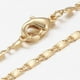 thumbnail image 1 of 1 Collar de cadena de latón chapado en oro de 18 quilates auténtico, estilo minimalista, joyería de moda con cierre de pinza de langosta., 1 of 2