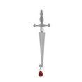 thumbnail image 1 of EeaseMX 1 pendiente retro decorativo con forma de espada., 1 of 8