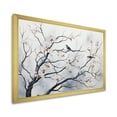 thumbnail image 2 of Designart "Grey Floral Springtime Songbirds' Haven III" Landscapes Framed Wall Art Decor - Country Grey Tree Entryway Framed Wall Art Print, 2 of 6
