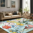 thumbnail image 2 of GUUCHA Boho Rugs 4'x6'Rugs for Living Room Vintage Rugs for Bedroom,Green, 2 of 7