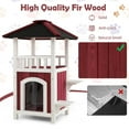 thumbnail image 4 of Pefilos 34" Wooden Pet Cat House for Outdoor and Indoor, Feral Cat Shelter with Jumping Platforms, Red, 4 of 7