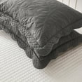thumbnail image 4 of MarCielo 2-Piece 100% Cotton Quilted Pillow Shams Embroidered Farmhouse Pillow Shams PJ, 4 of 5